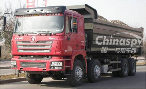 陕汽新款轻量化德龙F3000 8×4公路自卸车