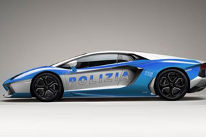 令人神往的兰博基尼Aventador警车假想图