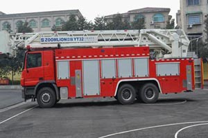 湖南汨罗新增一台32米消防云梯车