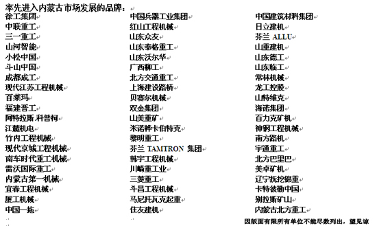 第二届内蒙古国际工程机械展览会