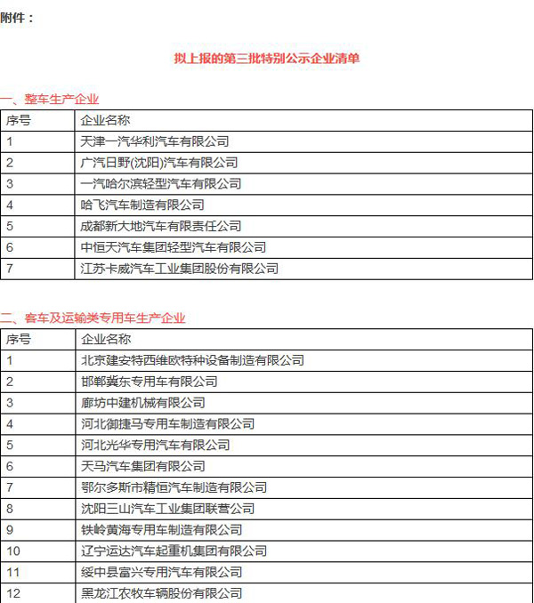 多家专用汽车企业退出汽车行业