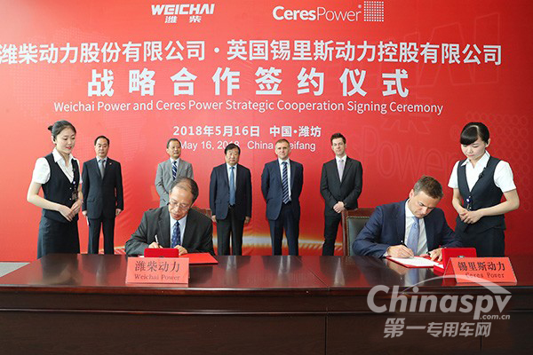潍柴动力与英国锡里斯动力控股有限公司在山东潍坊签署战略合作协议