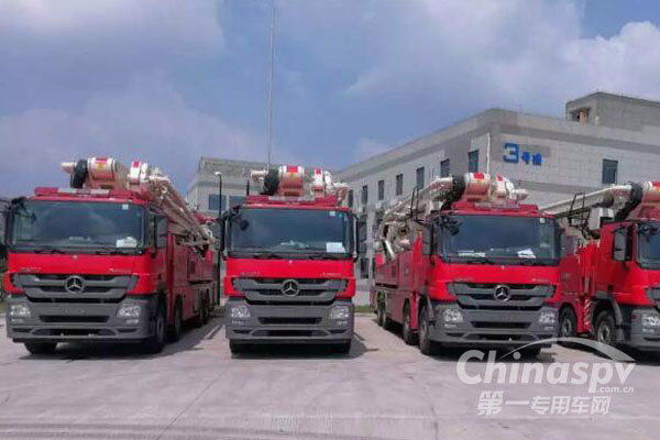 上海首批三一消防车圆满交付