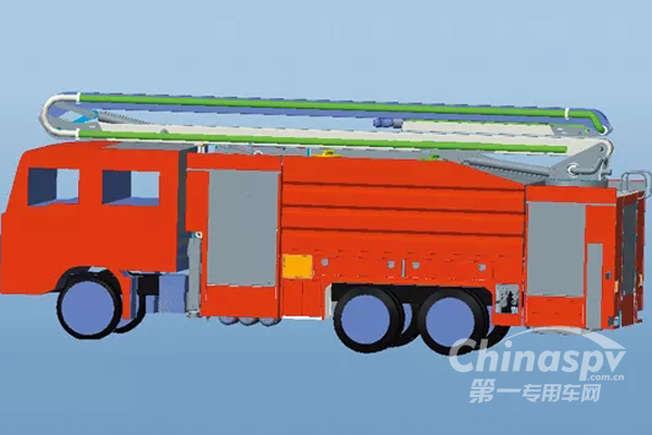 上海金盾新型举高喷射消防车投入试制生产