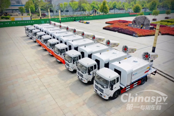 玉柴发电动力配套大型雾炮车空运阿联酋