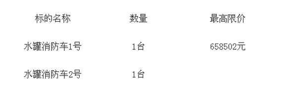 广东省廉江市应急管理局水罐消防车公开招标公告