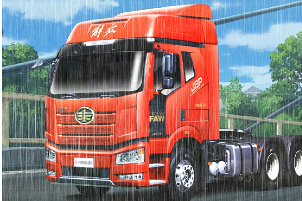 解放领航版2.0牵引车，再大的雨都拿它没辙！