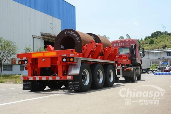 专业合规 多快好省 深圳中集推出20尺3轴运材半挂车
