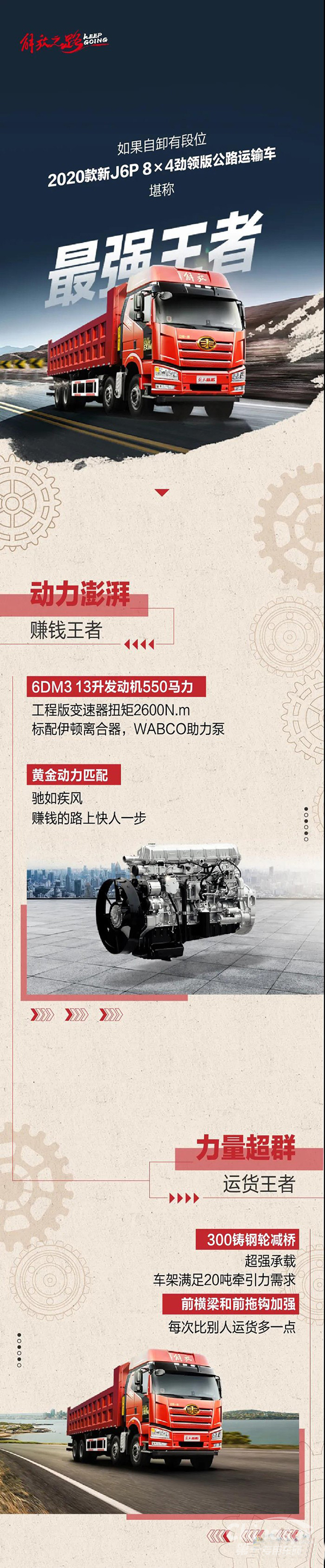 自卸界最强王者2020款新J6P,赚钱实力突破荣耀百星!