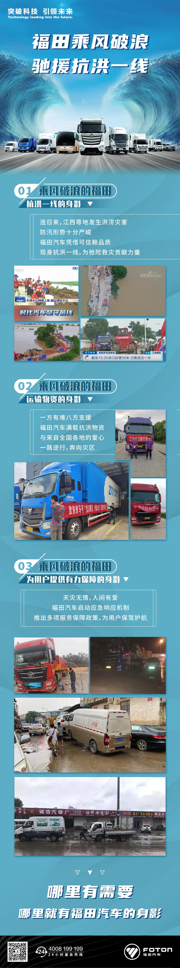 福田乘风破浪,驰援抗洪一线!