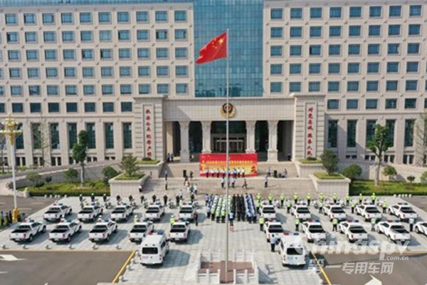 河南省周口市公安局举行警用车辆发放仪式