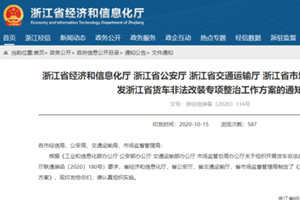 浙江专项整治货车非法改装 举报电话公布