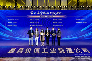 中集车辆荣获“最具价值工业制造公司”