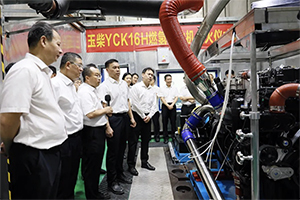 中国最大排量最大马力燃氢发动机玉柴YCK16H成功点火