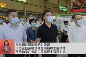 全国人大常委会副委员长王东明调研中联重科