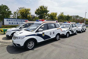 森源鸿马电动巡逻车在安徽凤台县上岗执勤