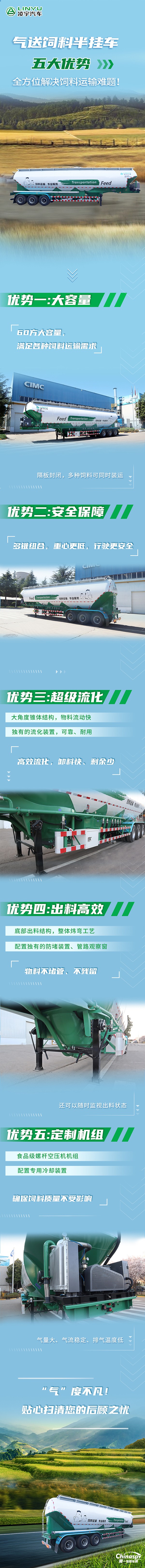 凌宇气送饲料半挂车你必须了解一下！