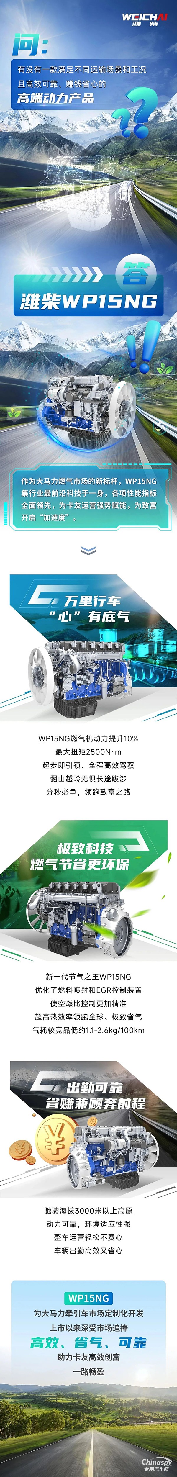 潍柴WP15NG大马力燃气明星动力为致富开启加速度