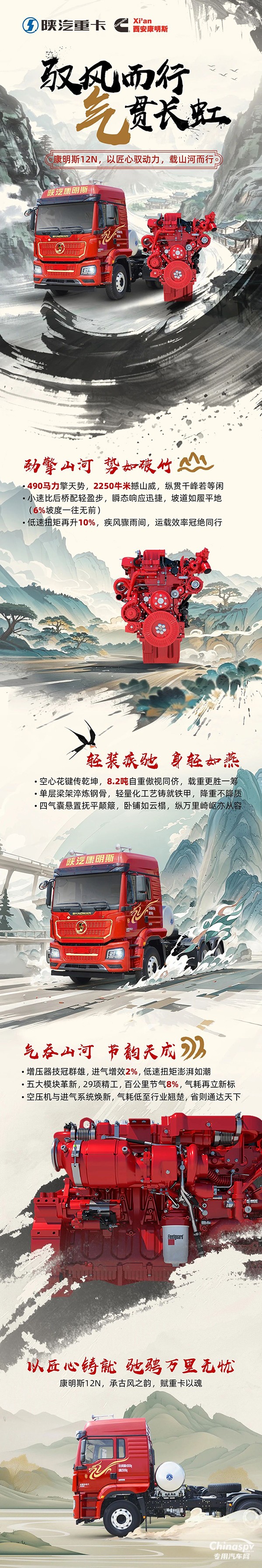 全工况省气先锋！康明斯12N纵横山河，气吞万里 ​