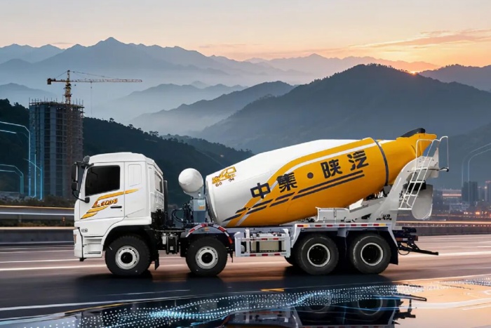 中集·陕汽一体化L5000经典版搅拌车，轻量化标杆，创富新典范