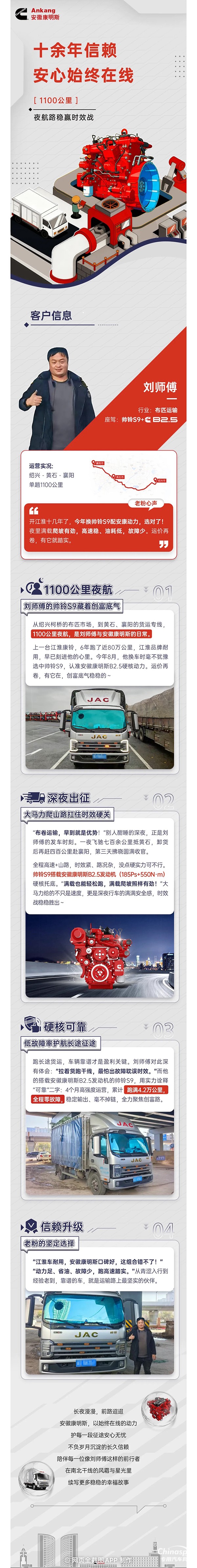 1100公里夜航，安徽康明斯B2.5+帅铃S9，老粉的信赖升级