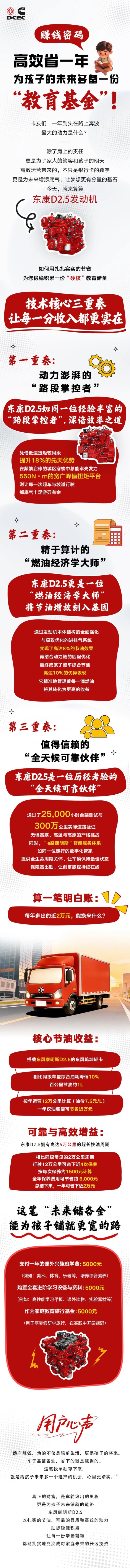 东康D2.5发动机，高效省油，为孩子的教育基金稳稳加码