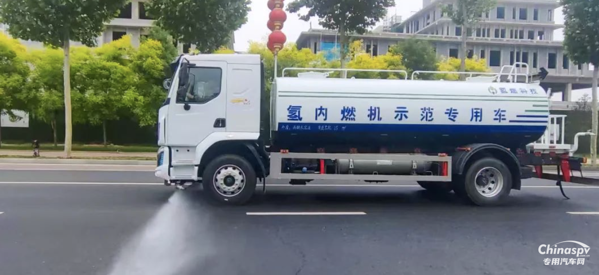 中国首台商用车燃氢发动机在河北沧州投用