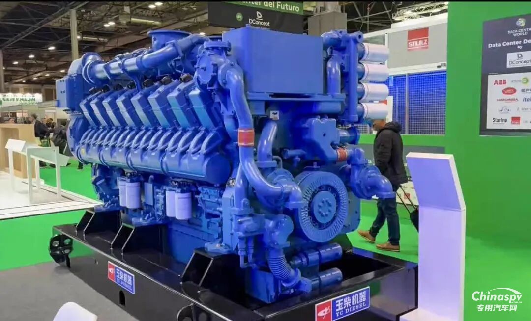 玉柴高端发电动力亮相2025马德里国际数据中心展