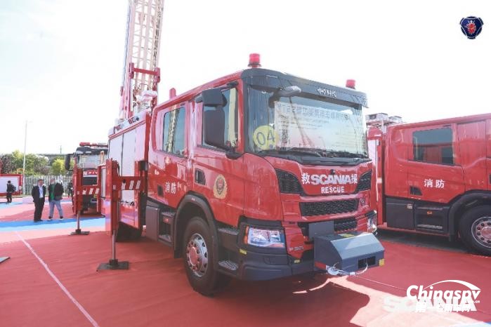 斯堪尼亚消防车底盘亮相第二十届中国国际消防设备技术交流展览会